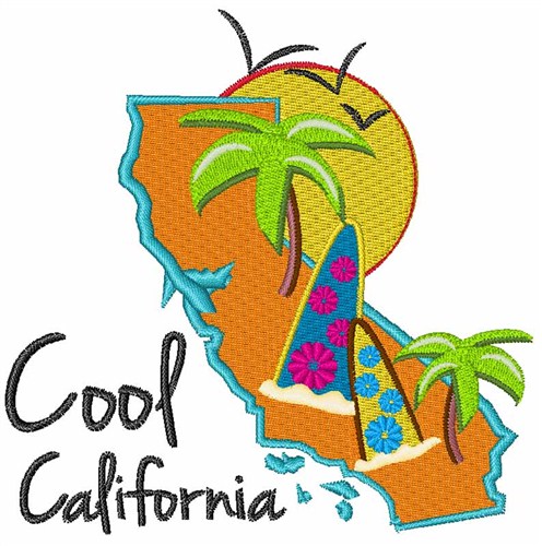 Cool California Machine Embroidery Design