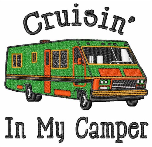 Camper Cruisin Machine Embroidery Design
