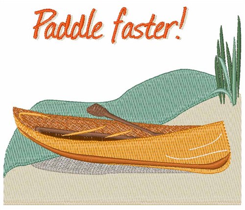 Paddle Faster Machine Embroidery Design
