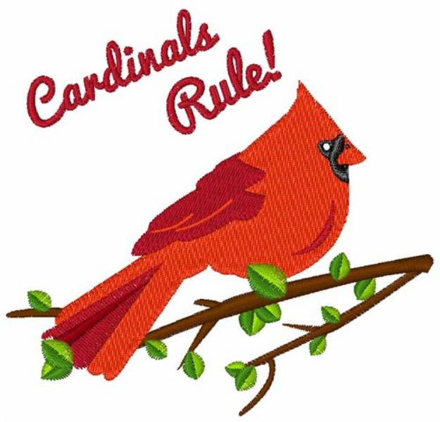 Picture of Cardinals Rule Machine Embroidery Design
