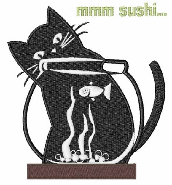 Picture of Sushi Cat Machine Embroidery Design