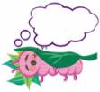 Picture of Caterpillar Leaves Machine Embroidery Design
