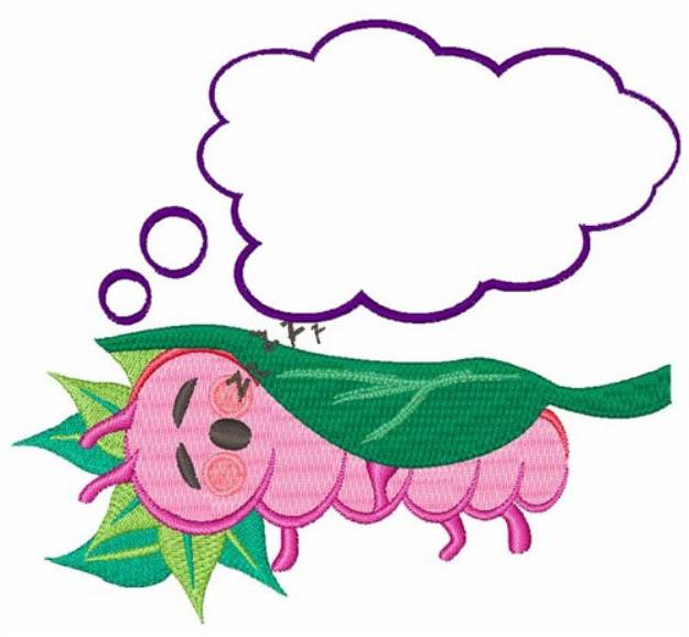 Picture of Caterpillar Leaves Machine Embroidery Design