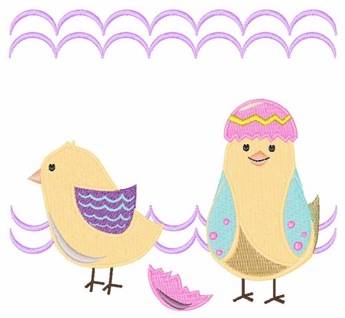 Easter Chick Machine Embroidery Design
