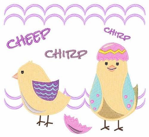 Chirp Chick Machine Embroidery Design