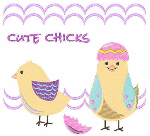 Cute Chicks Machine Embroidery Design