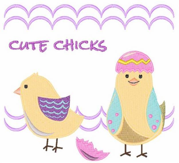 Picture of Cute Chicks Machine Embroidery Design