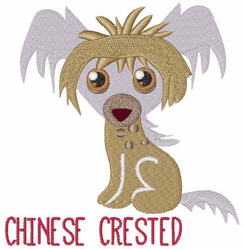 Chinese Crested Machine Embroidery Design