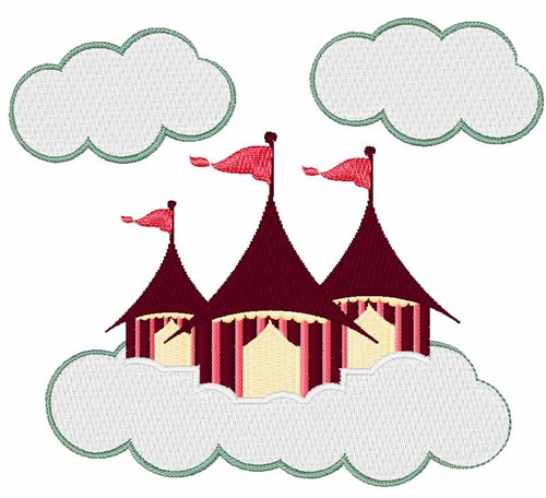 Circus Clouds Machine Embroidery Design