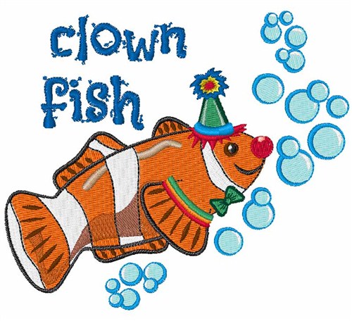 Clown Fish Machine Embroidery Design