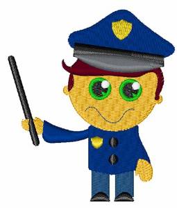 Picture of Police Man Machine Embroidery Design