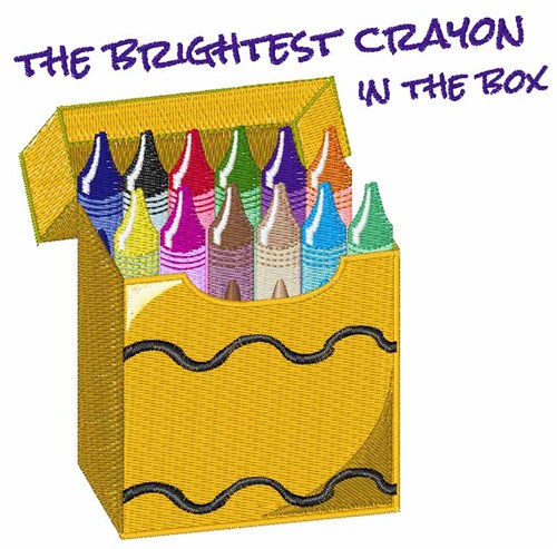 Brightest Crayon Machine Embroidery Design
