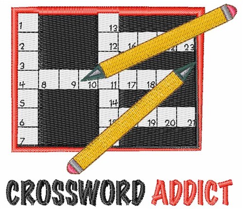 Crossword Addict Machine Embroidery Design