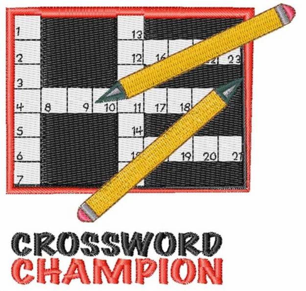 Picture of Crossword Champ Machine Embroidery Design