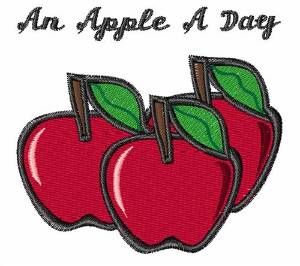 Picture of An Apple A Day Machine Embroidery Design