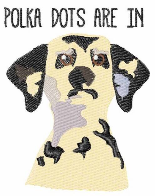Picture of Polka Dot Dog Machine Embroidery Design
