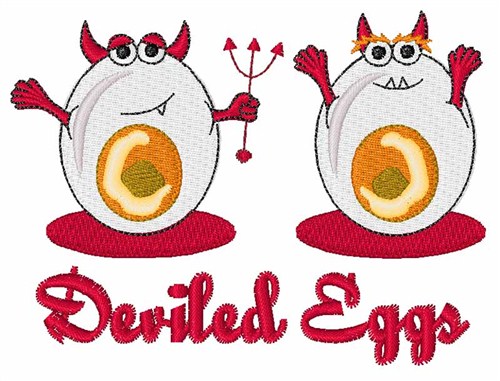 Deviled Eggs Machine Embroidery Design