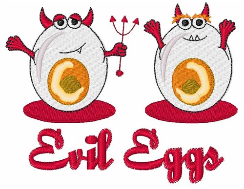 Evil Eggs Machine Embroidery Design