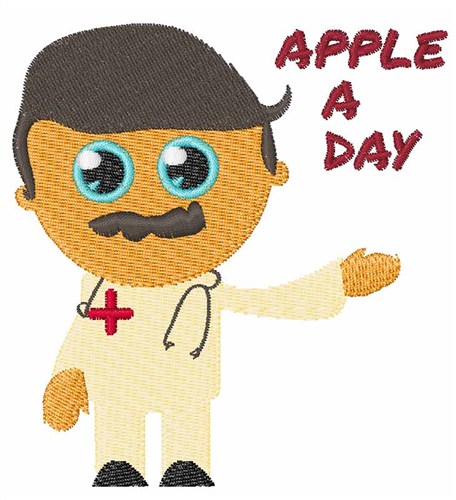 Apple A Day Machine Embroidery Design