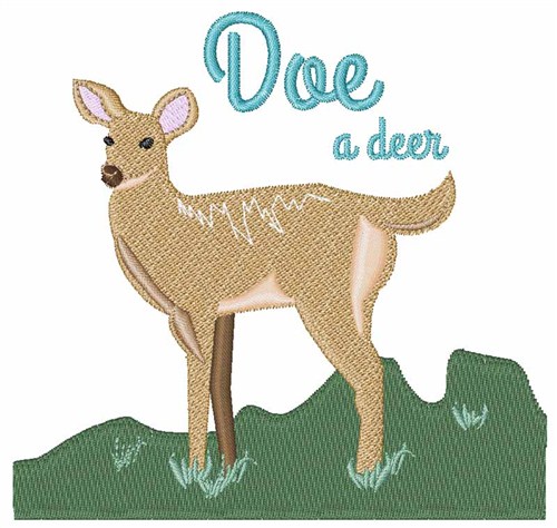 Doe A Deer Machine Embroidery Design