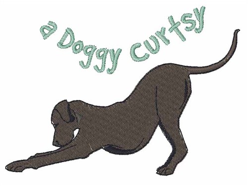 A Doggy Curtsy Machine Embroidery Design