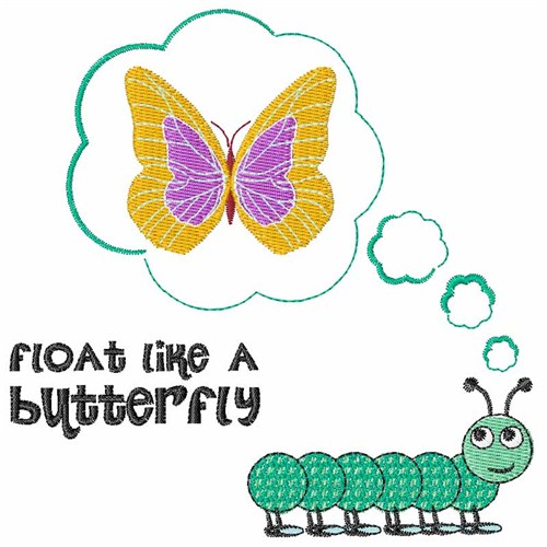 Butterfly Float Machine Embroidery Design