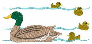 Picture of Duck Family Machine Embroidery Design