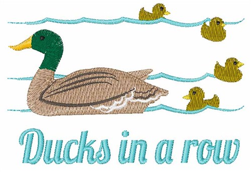 Ducks In A Row Machine Embroidery Design