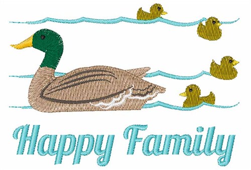 Happy Family Machine Embroidery Design