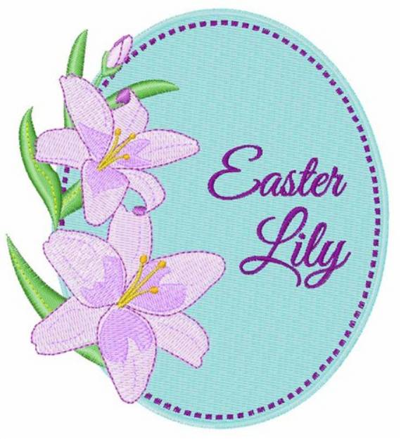 Picture of Easter Lilly Machine Embroidery Design