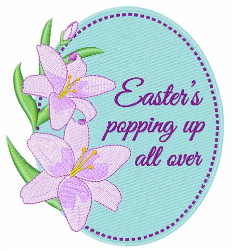 Easters Popping Up Machine Embroidery Design