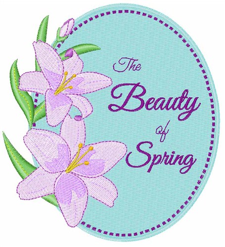 Spring Beauty Machine Embroidery Design