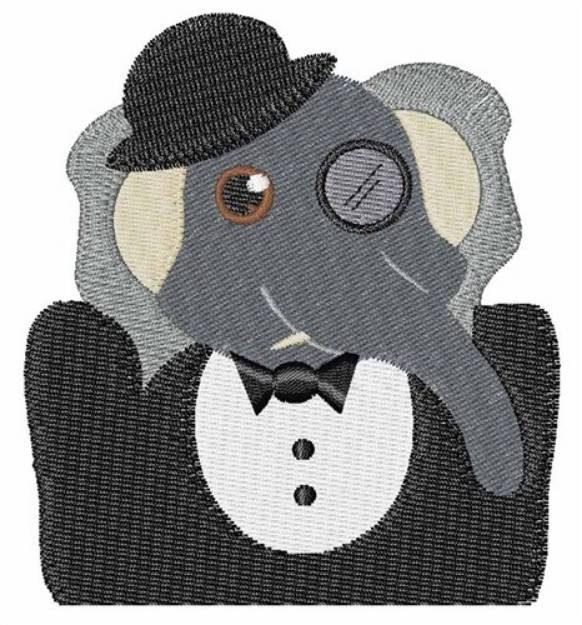 Picture of Elephant Detective Machine Embroidery Design