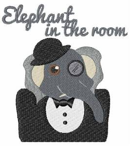 Picture of Elephant In Room Machine Embroidery Design