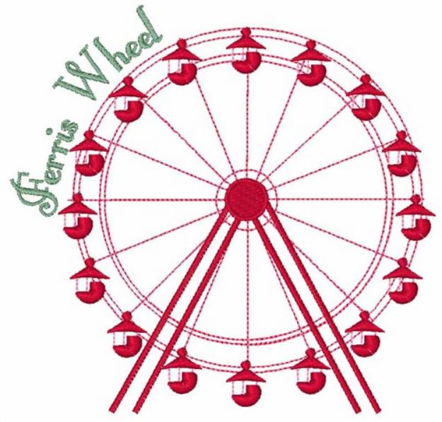 Picture of Ferris Wheel Ride Machine Embroidery Design
