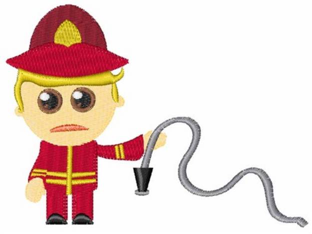 Picture of Little Fireman Machine Embroidery Design