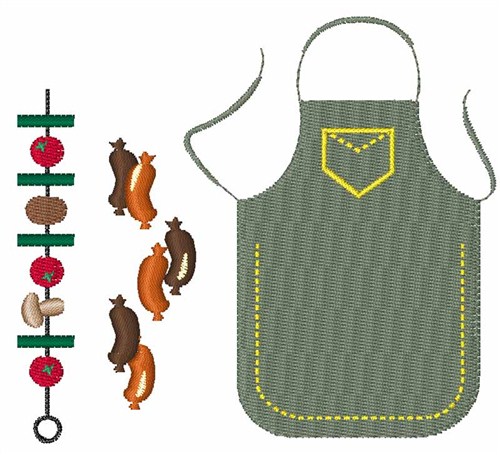 Grilling Machine Embroidery Design