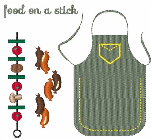 Food On A Stick Machine Embroidery Design