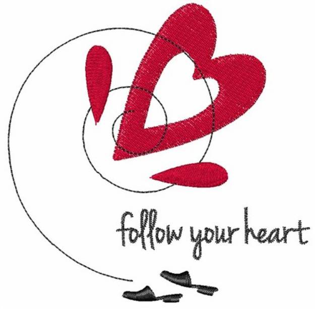 Picture of Follow Your Heart Machine Embroidery Design