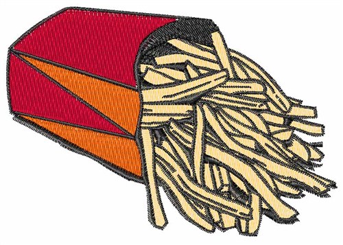 French Fries Machine Embroidery Design