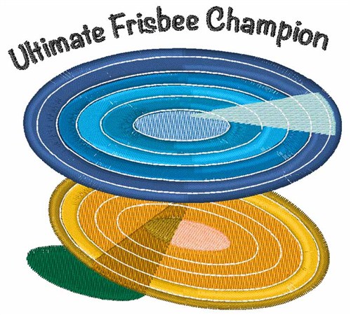 Frisbee Champ Machine Embroidery Design
