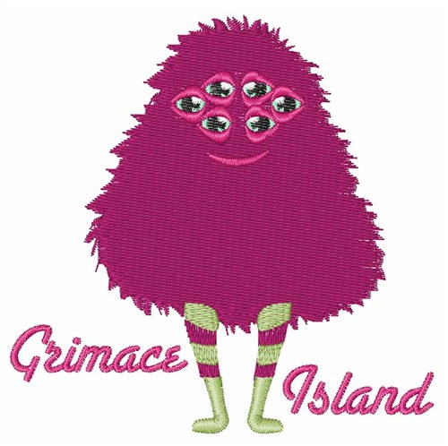Grimace Island Machine Embroidery Design
