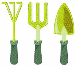 Picture of Garden Implements Machine Embroidery Design