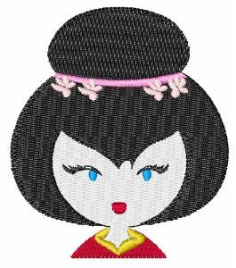 Picture of Japanese Lady Machine Embroidery Design