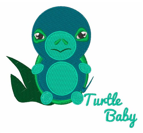 Turtle Baby Machine Embroidery Design
