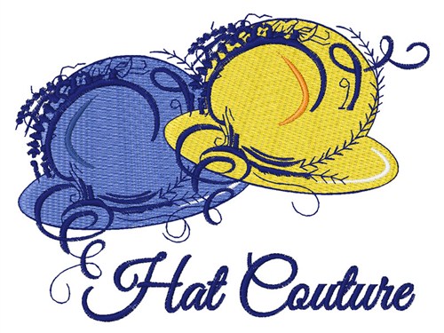 Hat Couture Machine Embroidery Design