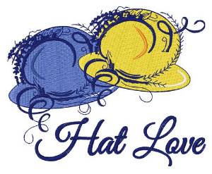 Picture of Hat Love Machine Embroidery Design