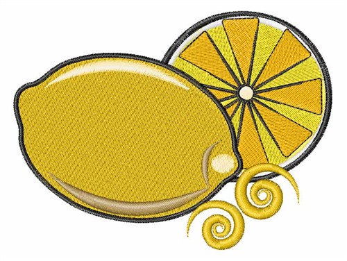 Lemons Machine Embroidery Design