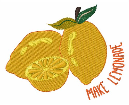 Make Lemonade Machine Embroidery Design