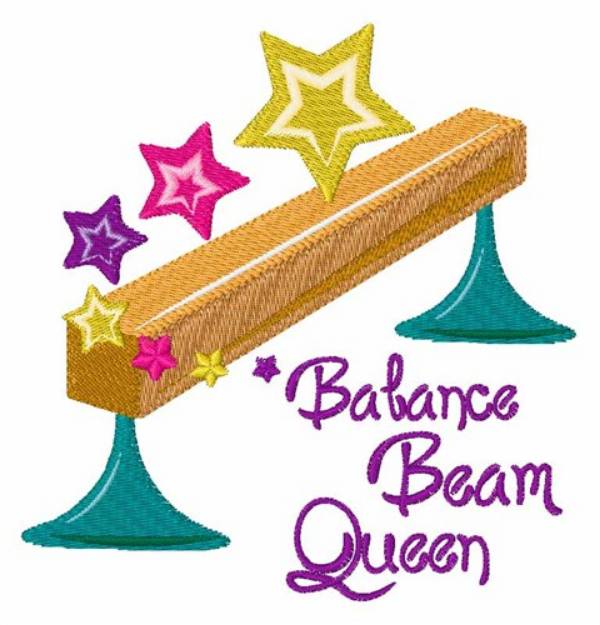 Picture of Balance Beam Queen Machine Embroidery Design